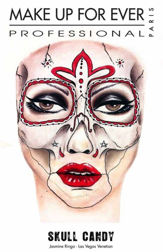 Skull Candy Halloween Makeup by Make Up For Ever