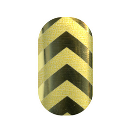 Minx Gold & Matte Chevron Nails