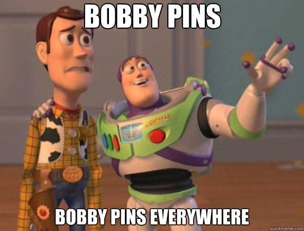 bobby pins everywhere
