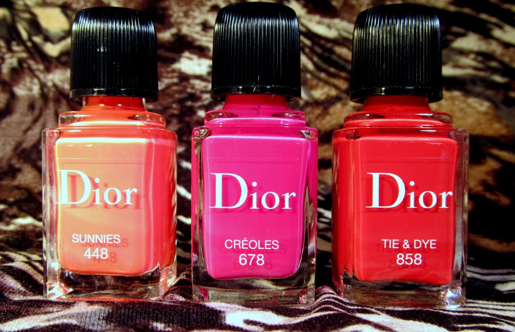 Dior Vernis in (L-R): Sunnies, Creoles, Tie & Dye