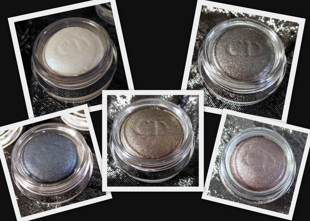 Diorshow Fusion Mono Eyeshadoes in (Top, L-R) 001 Lune, 081 Aventure, (Bottom, L-R) 281 Cosmos, 381 Millenium & 881 Hypnotique