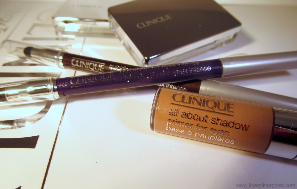 Clinique All About Shadow, All About Shadow Primer for Eyes, Quickliner for Eyes Intense