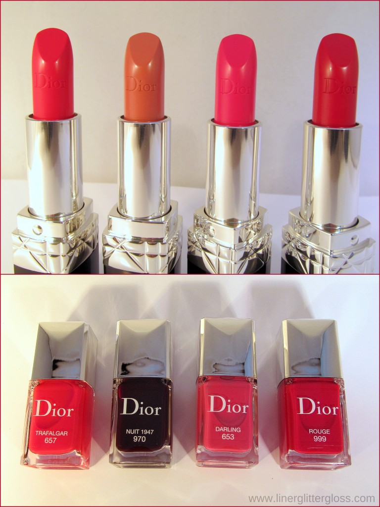Rouge Dior Trafalgar, Grege 1947, Darling, 999, Dior Vernis Trafalgar, Nuit 1947, Darling, 999