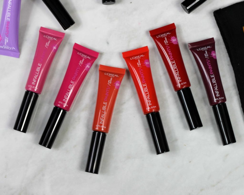 loreal paris infallible paints lip, loreal paris lip paint, lip paint, bold lipstick, bold lip gloss, lip cream, creamy lip colours, lipstick for spring 2017, spring 2017 beauty trends, what to wear for spring, spring makeup looks, loreal infallible lip, loreal paris infallible lip paints swatches, loreal pairs infallible paint swatch