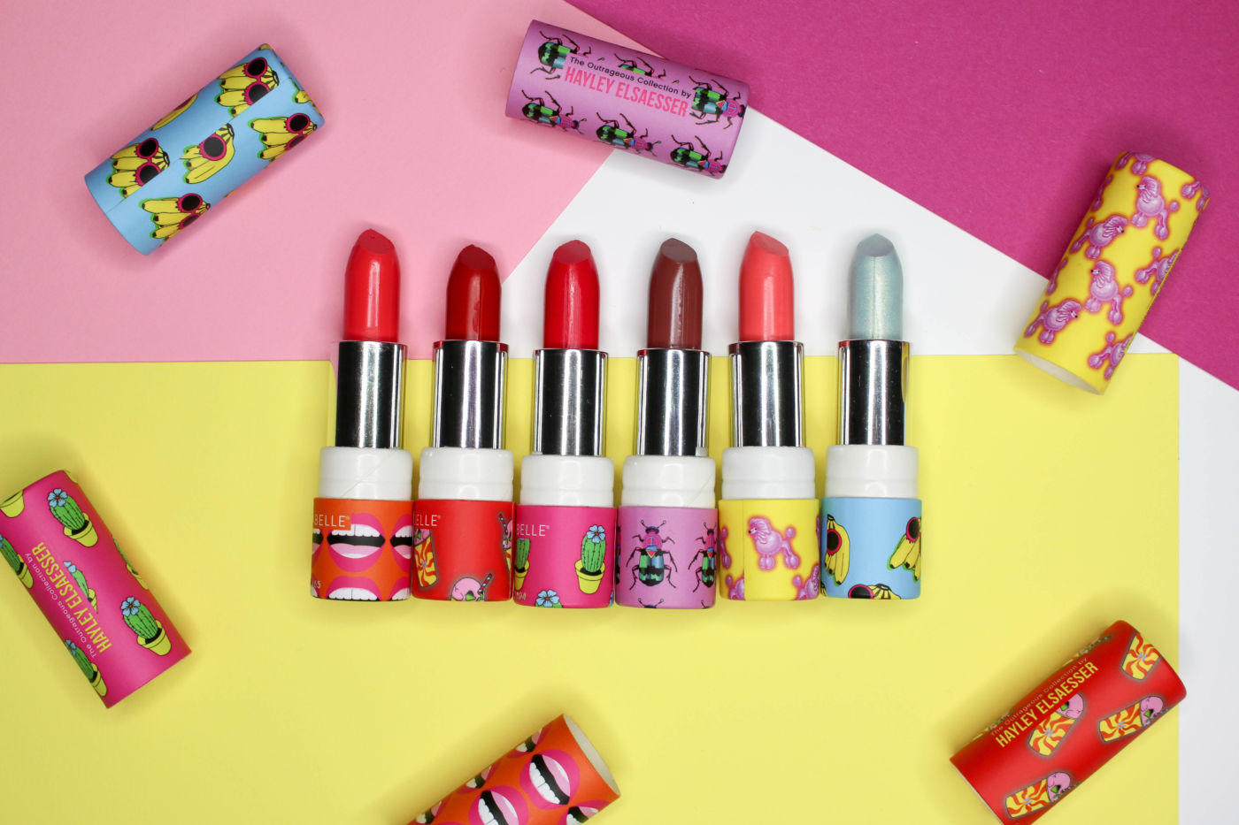 annabelle outrageous lipstick by hayley elsaesser, hayley elsaesser makeup, hayley elsaesser lipstick, hayley elsaesser x annabelle, canadian designer, canadian fashion designer, canadian makeup company, spring 2018 makeup, spring 2018 lipstick, annabelle limited edition collection
