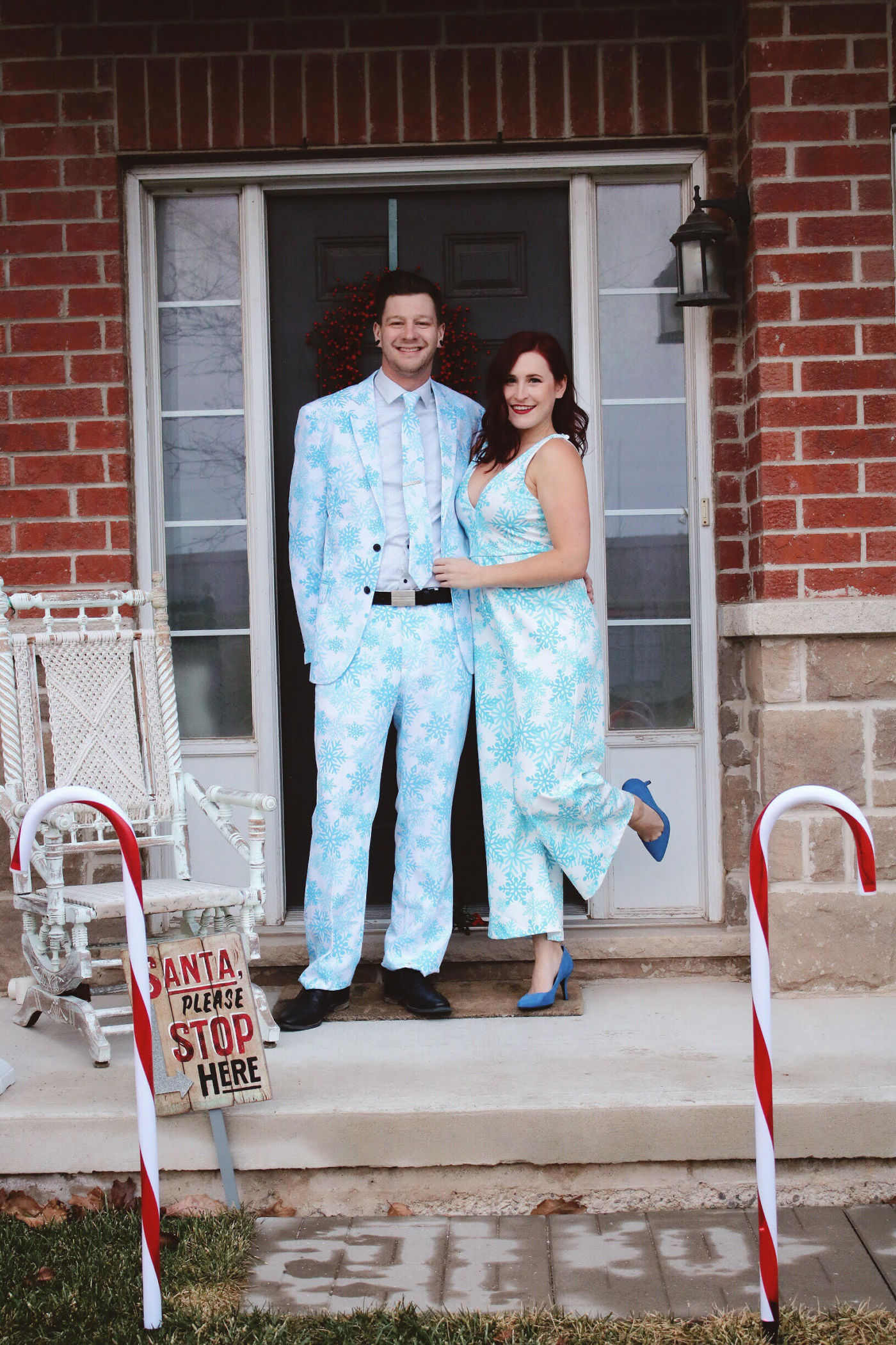 perfect matching christmas outfit, christmas suit, christmas jumpsuit, shinesty, shinesty review, couples christmas outfit, family christmas outfit, funny outfits for the holidays