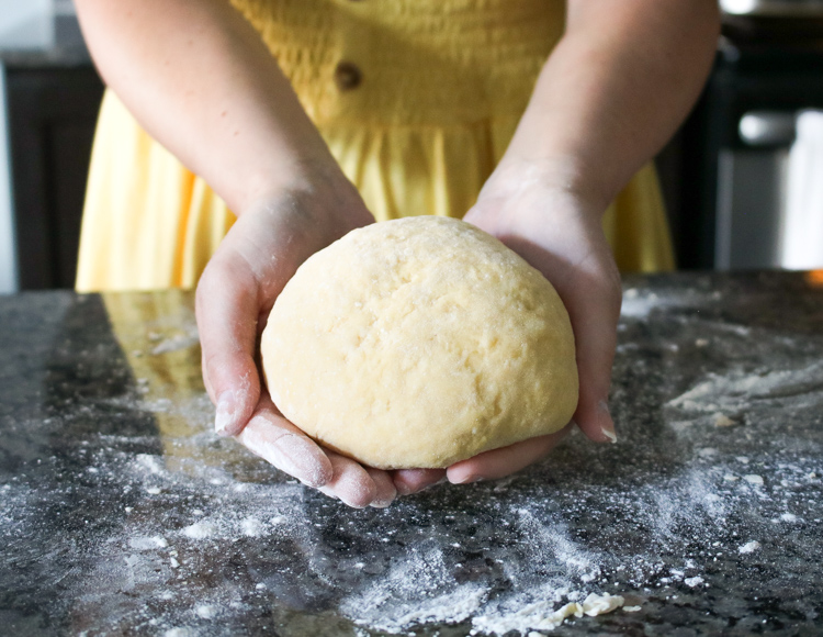 a ball of pasta dough